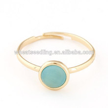 Anéis de moda elegante anel de opala ajustável